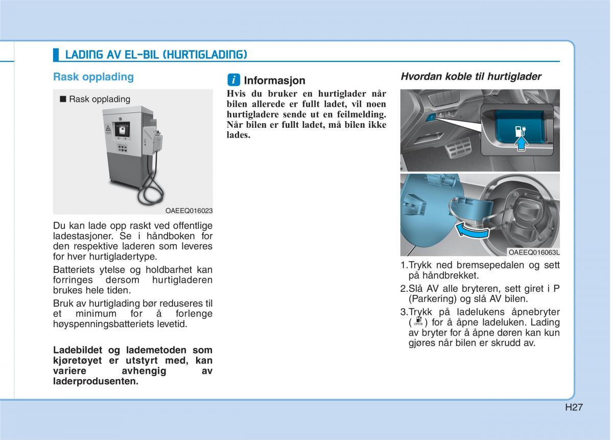 Hyundai Ioniq Electric bruksanvisningen / page 34