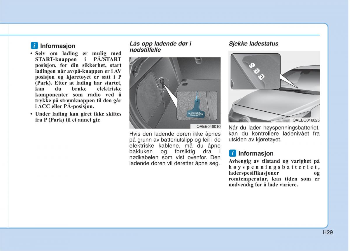 Hyundai Ioniq Electric bruksanvisningen / page 36