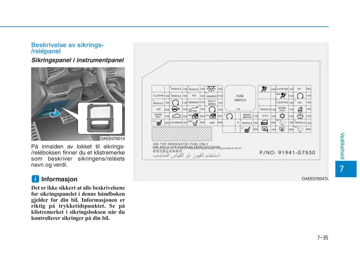 Hyundai Ioniq Electric bruksanvisningen / page 480