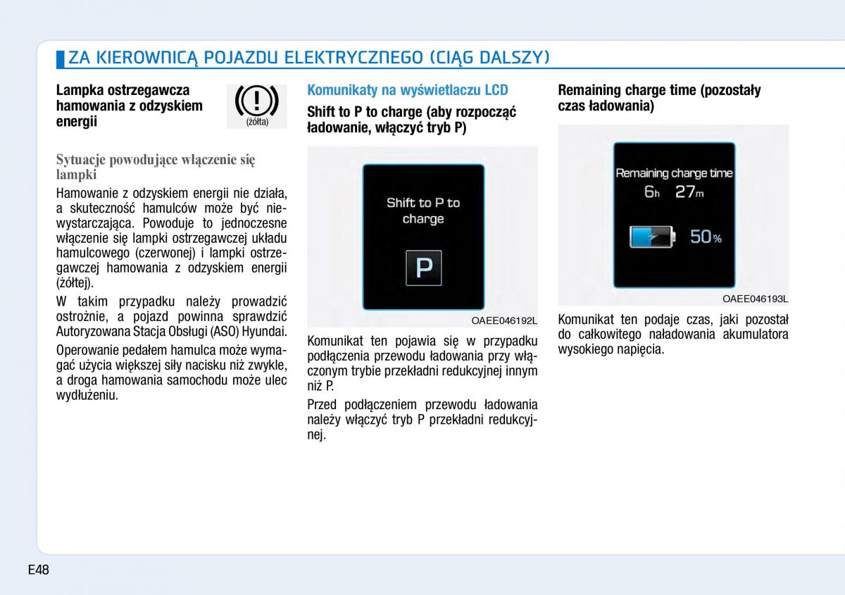 Hyundai Ioniq Electric instrukcja obslugi / page 56