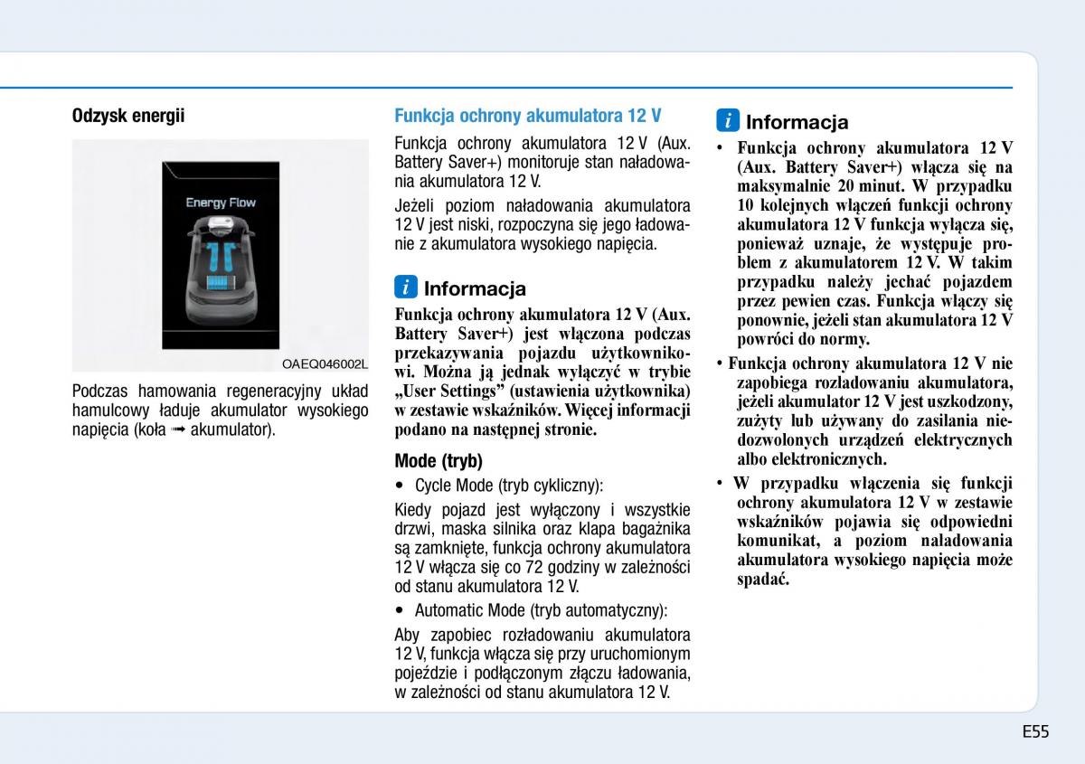 Hyundai Ioniq Electric instrukcja obslugi / page 63