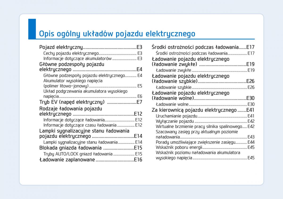 Hyundai Ioniq Electric instrukcja obslugi / page 9