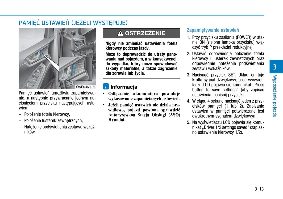 Hyundai Ioniq Electric instrukcja obslugi / page 155