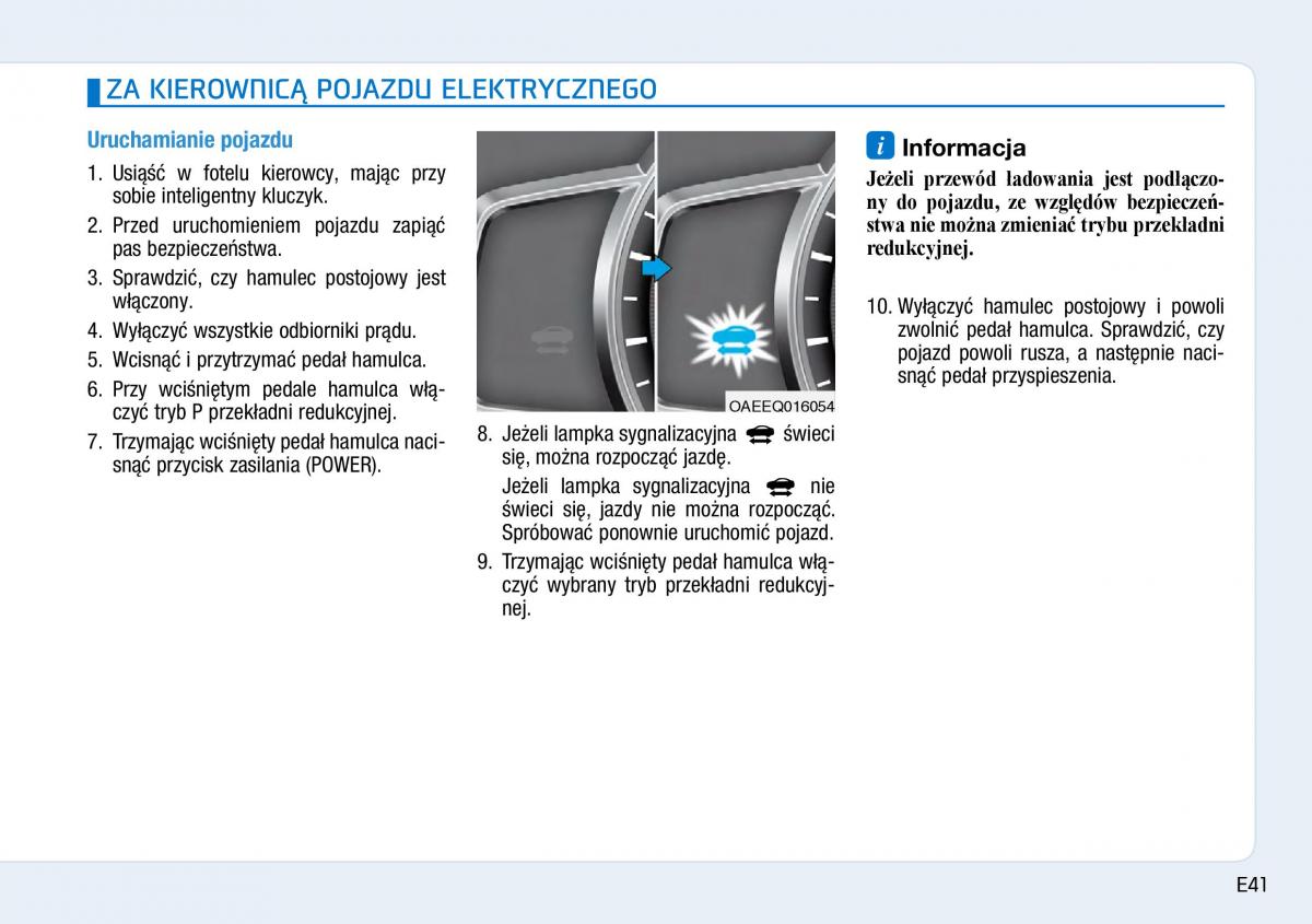 Hyundai Ioniq Electric instrukcja obslugi / page 49