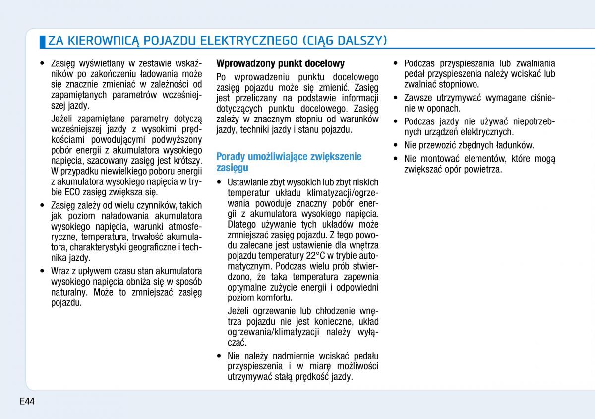 Hyundai Ioniq Electric instrukcja obslugi / page 52