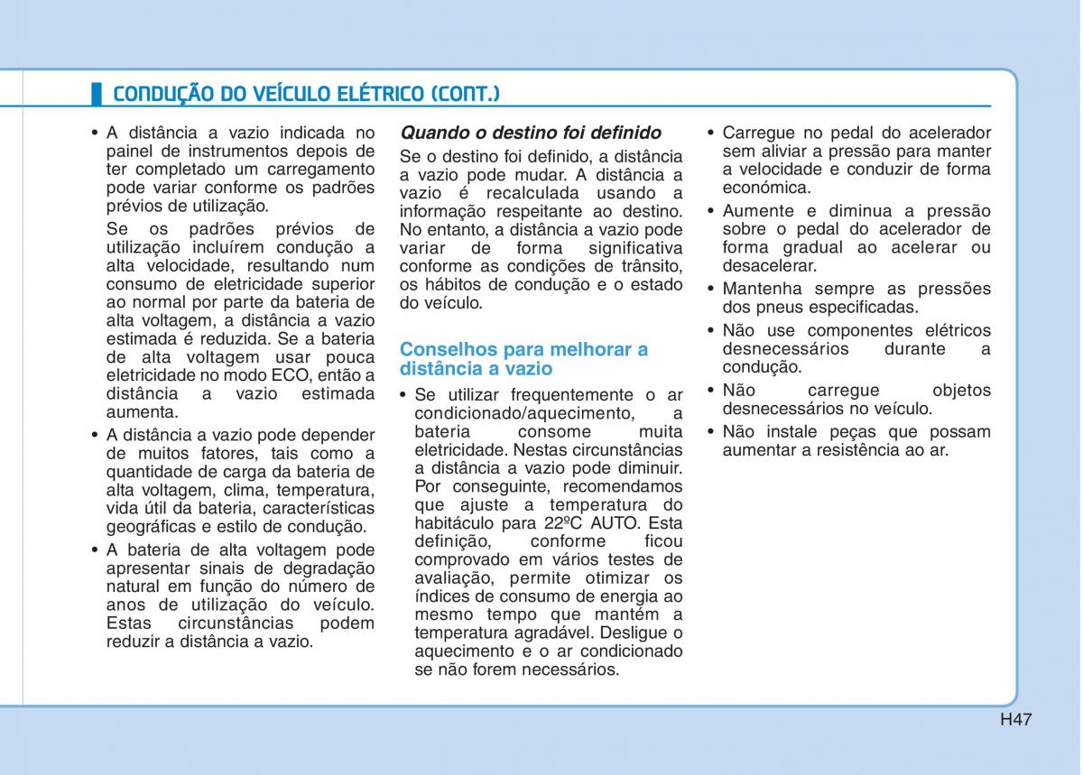 Hyundai Ioniq Electric manual del propietario / page 56