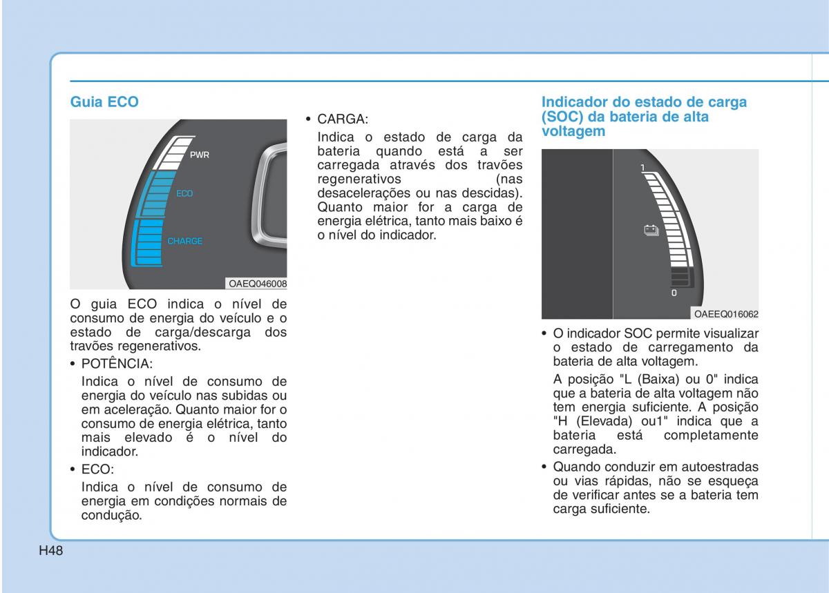 Hyundai Ioniq Electric manual del propietario / page 57