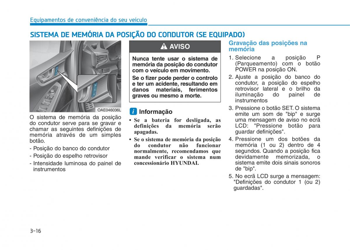 Hyundai Ioniq Electric manual del propietario / page 166