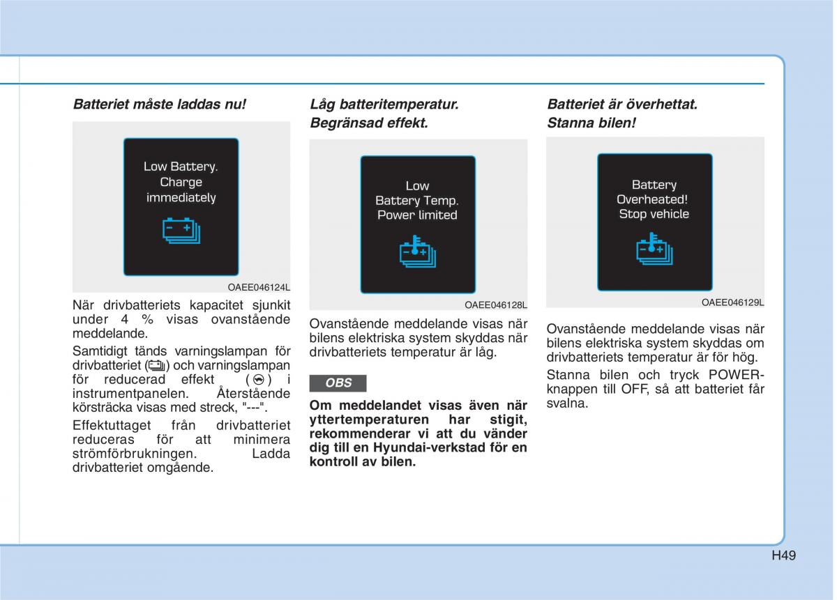 Hyundai Ioniq Electric instruktionsbok / page 56