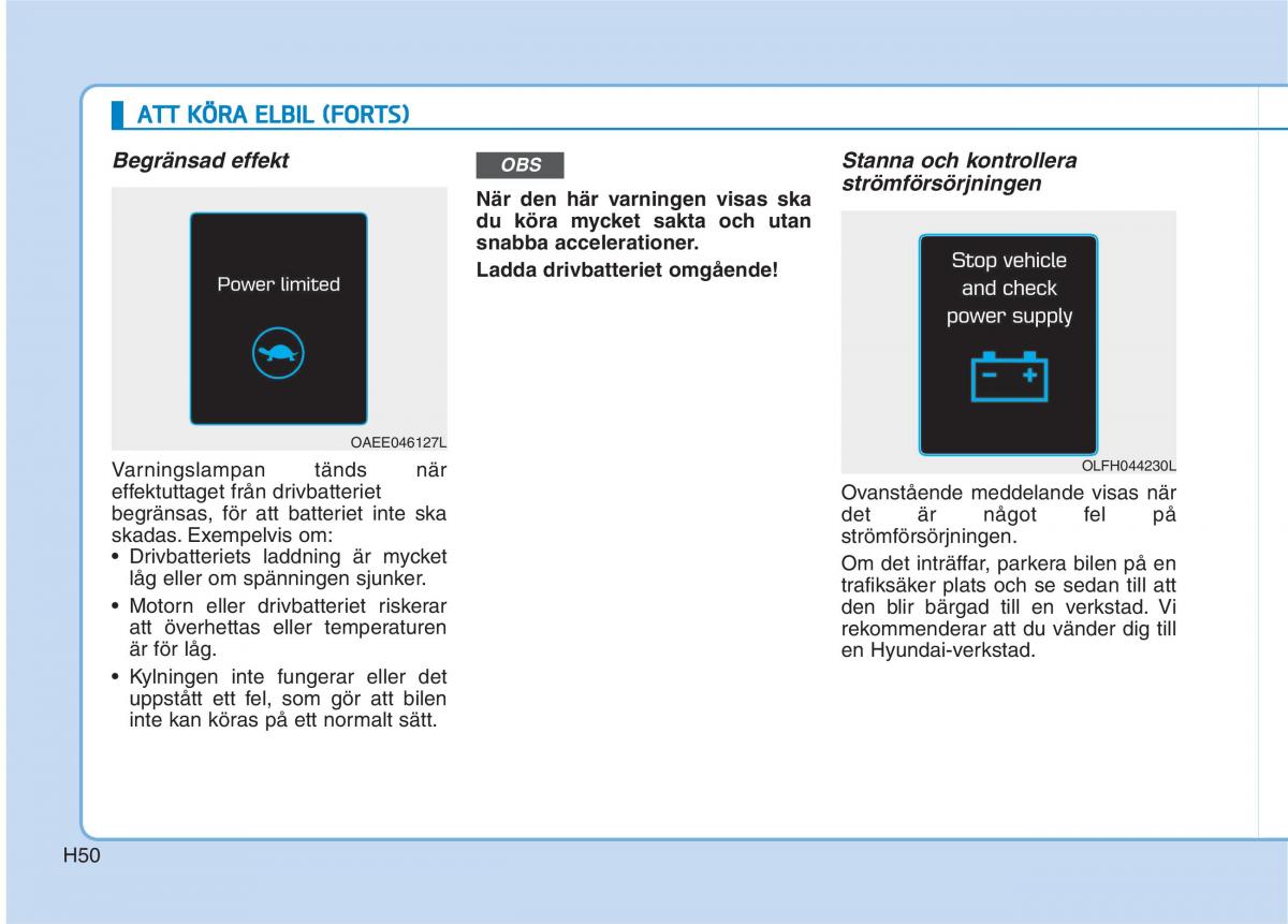 Hyundai Ioniq Electric instruktionsbok / page 57