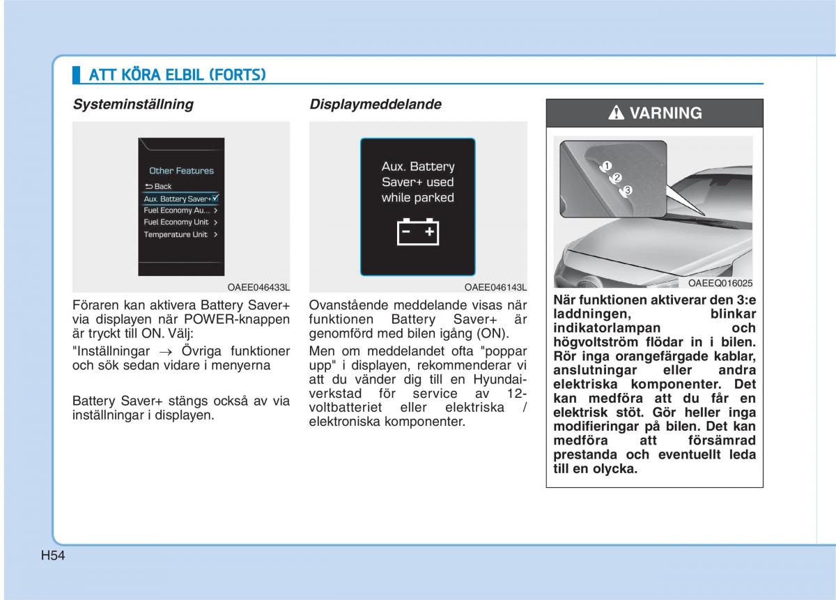 Hyundai Ioniq Electric instruktionsbok / page 61