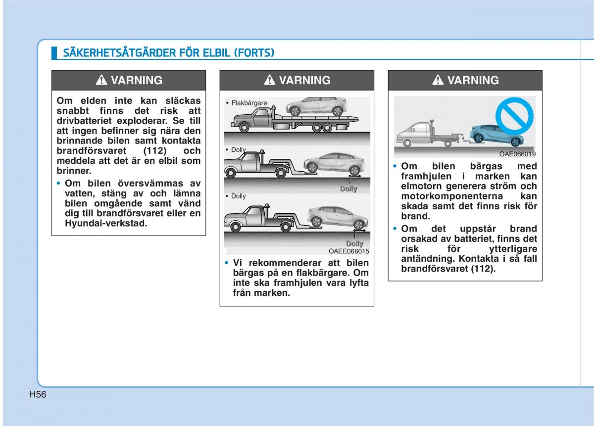 Hyundai Ioniq Electric instruktionsbok / page 63