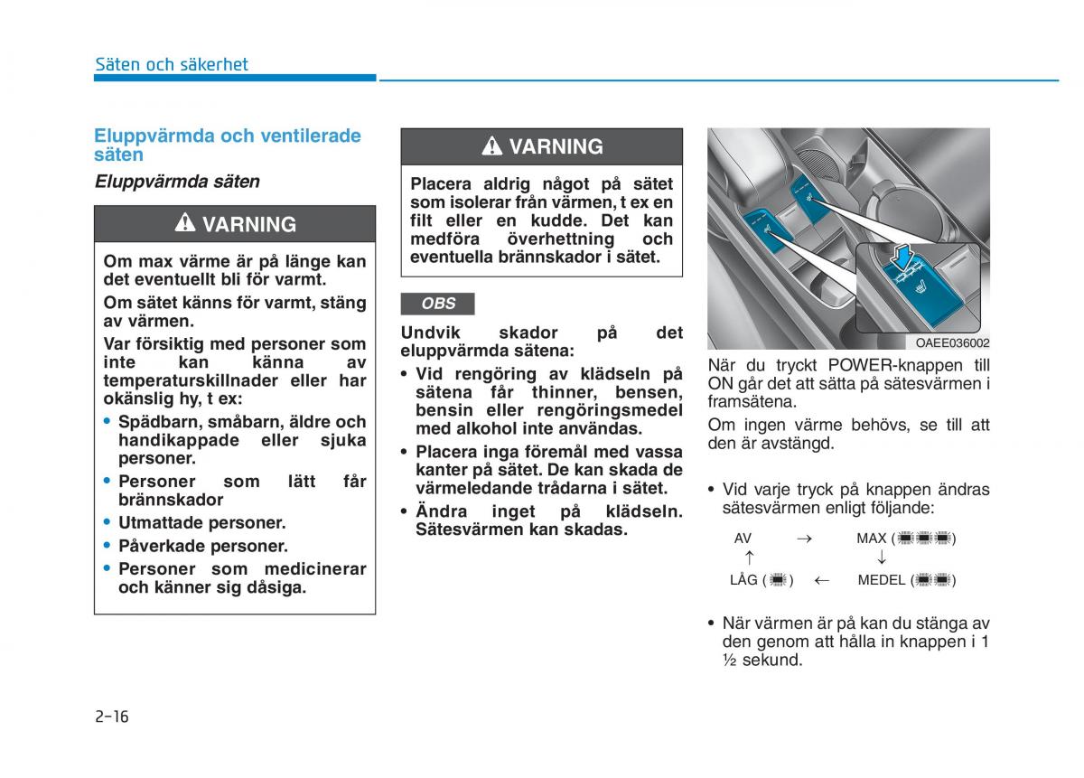 Hyundai Ioniq Electric instruktionsbok / page 86