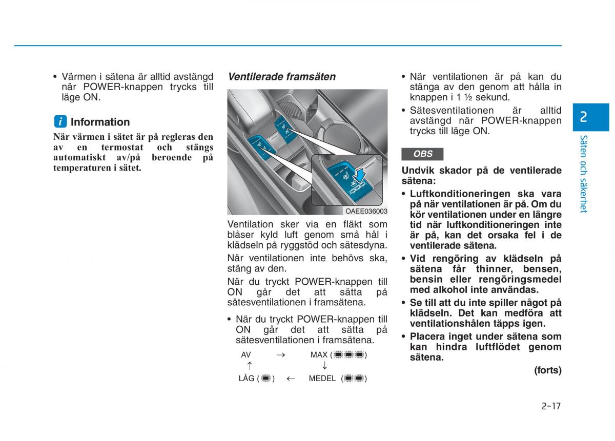 Hyundai Ioniq Electric instruktionsbok / page 87