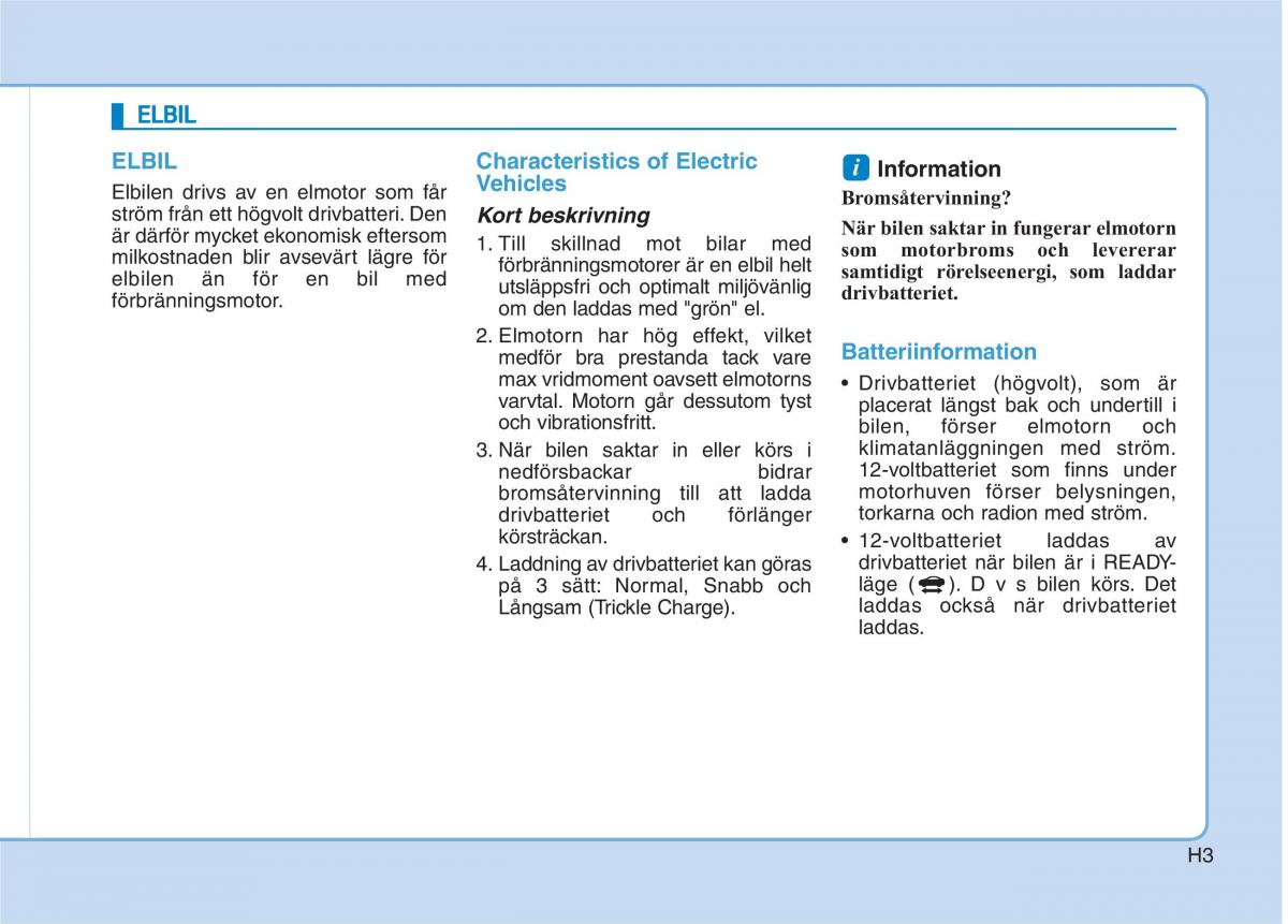 Hyundai Ioniq Electric instruktionsbok / page 10