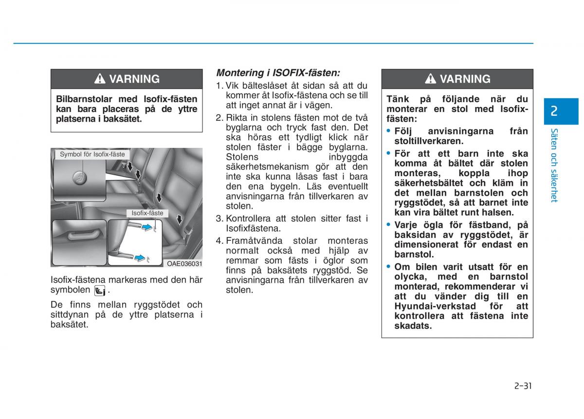 Hyundai Ioniq Electric instruktionsbok / page 101