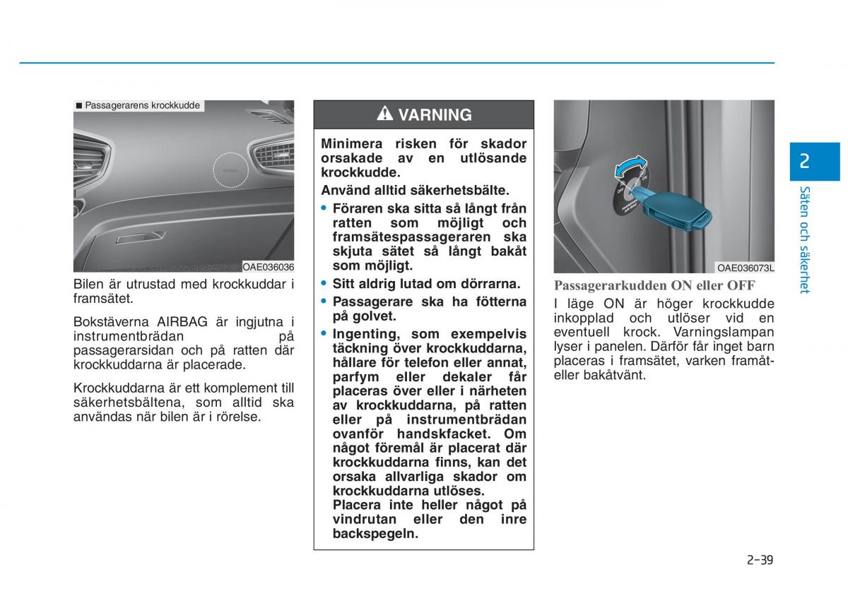 Hyundai Ioniq Electric instruktionsbok / page 109