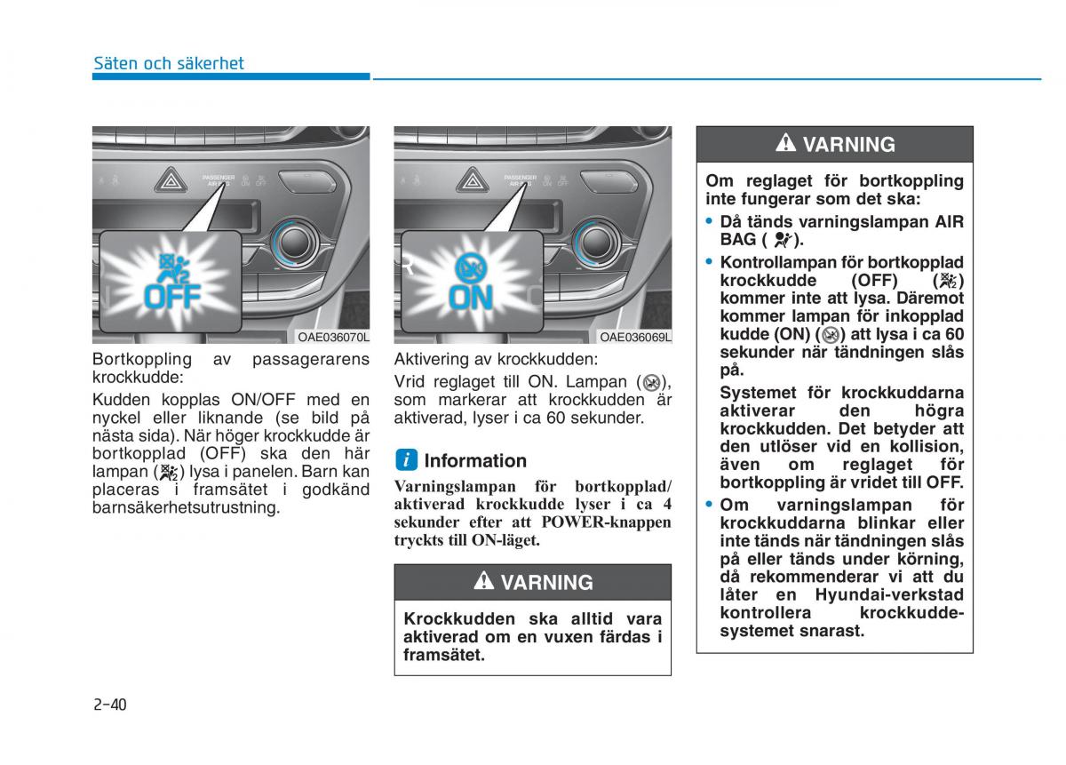 Hyundai Ioniq Electric instruktionsbok / page 110