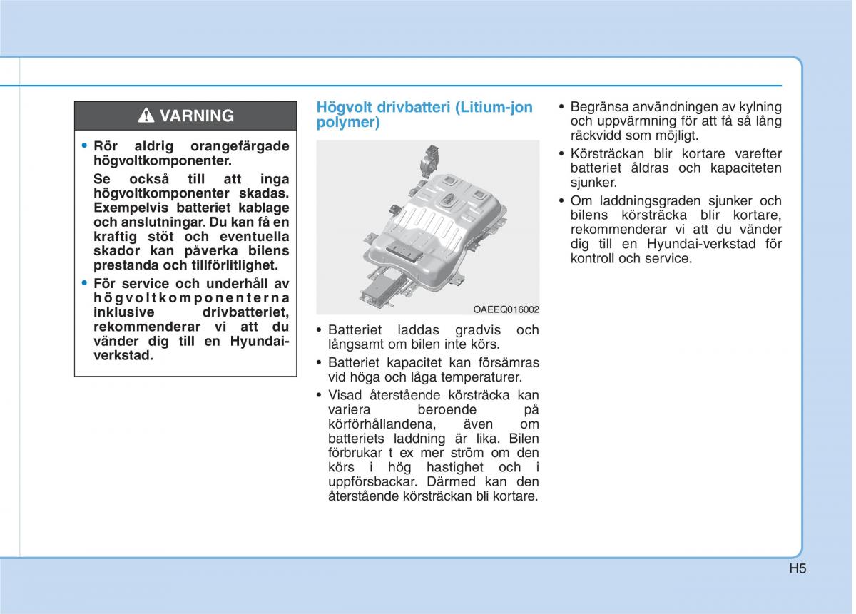 Hyundai Ioniq Electric instruktionsbok / page 12