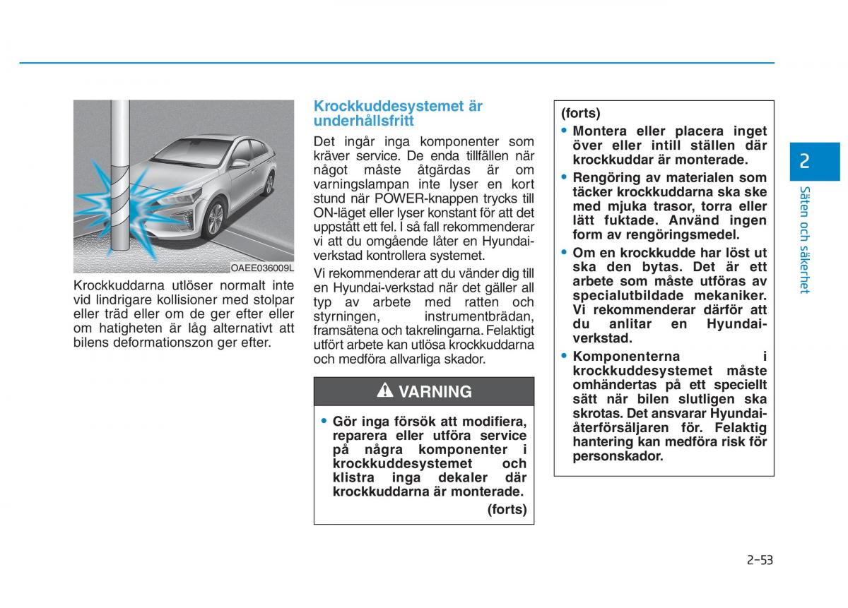 Hyundai Ioniq Electric instruktionsbok / page 123