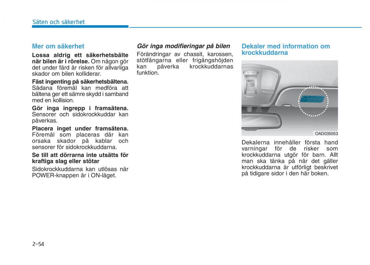 Hyundai Ioniq Electric instruktionsbok / page 124