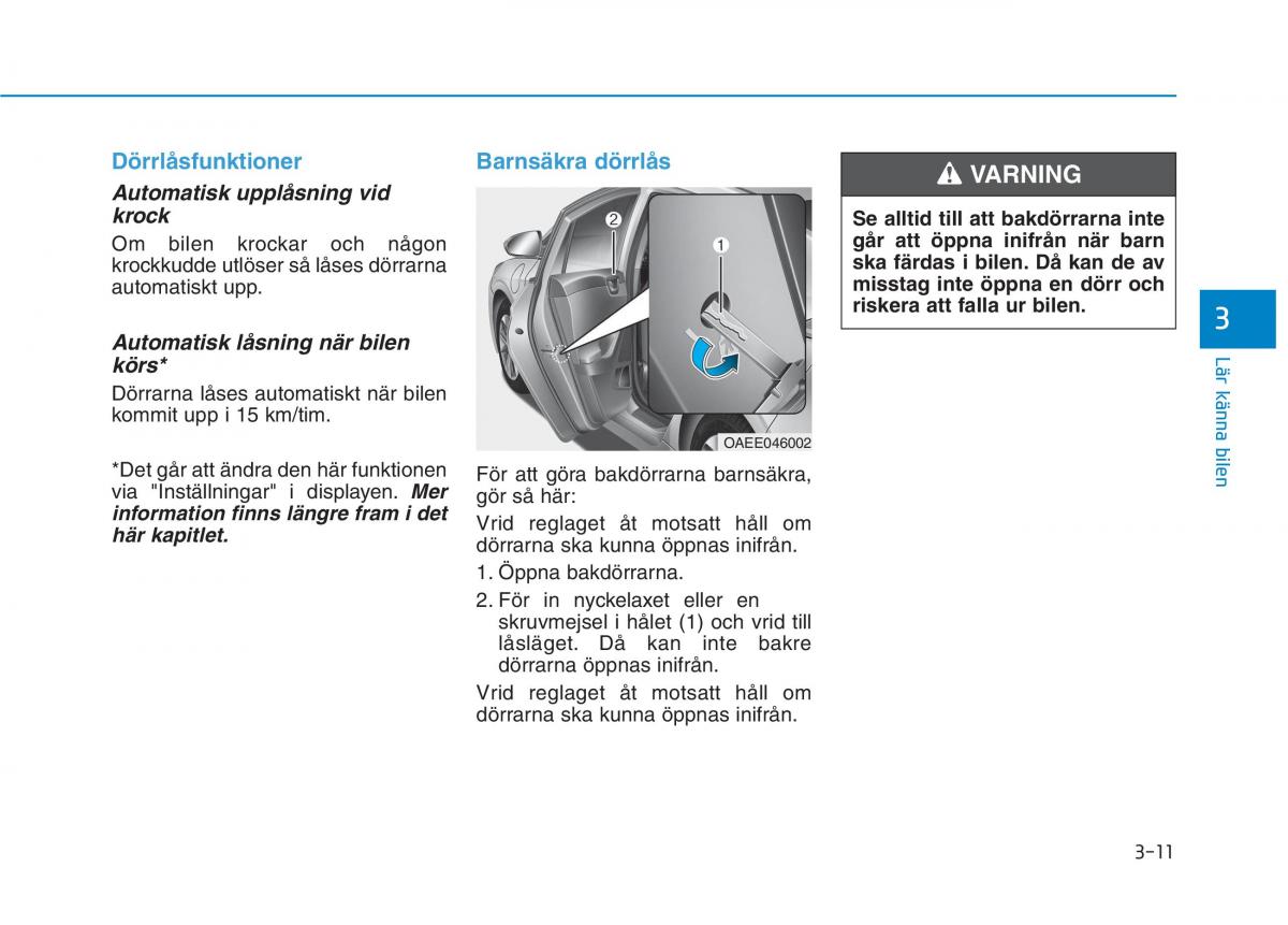 Hyundai Ioniq Electric instruktionsbok / page 135