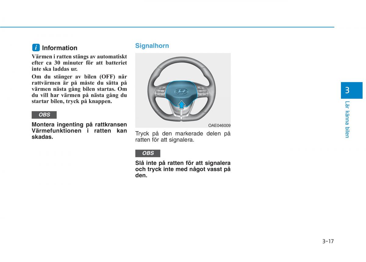 Hyundai Ioniq Electric instruktionsbok / page 141