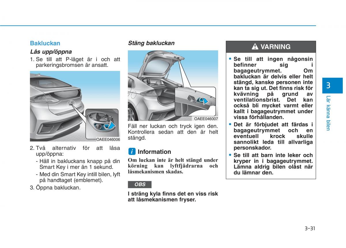 Hyundai Ioniq Electric instruktionsbok / page 155