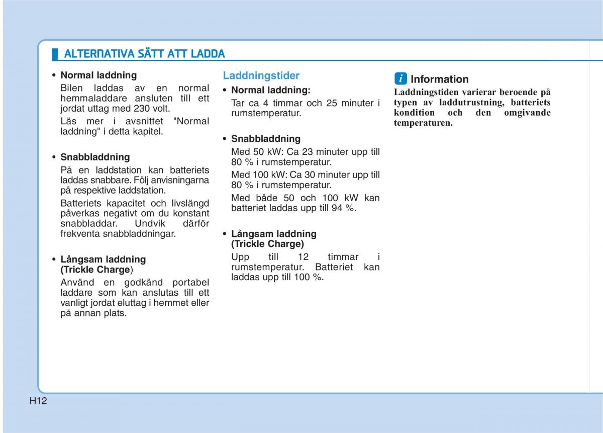 Hyundai Ioniq Electric instruktionsbok / page 19