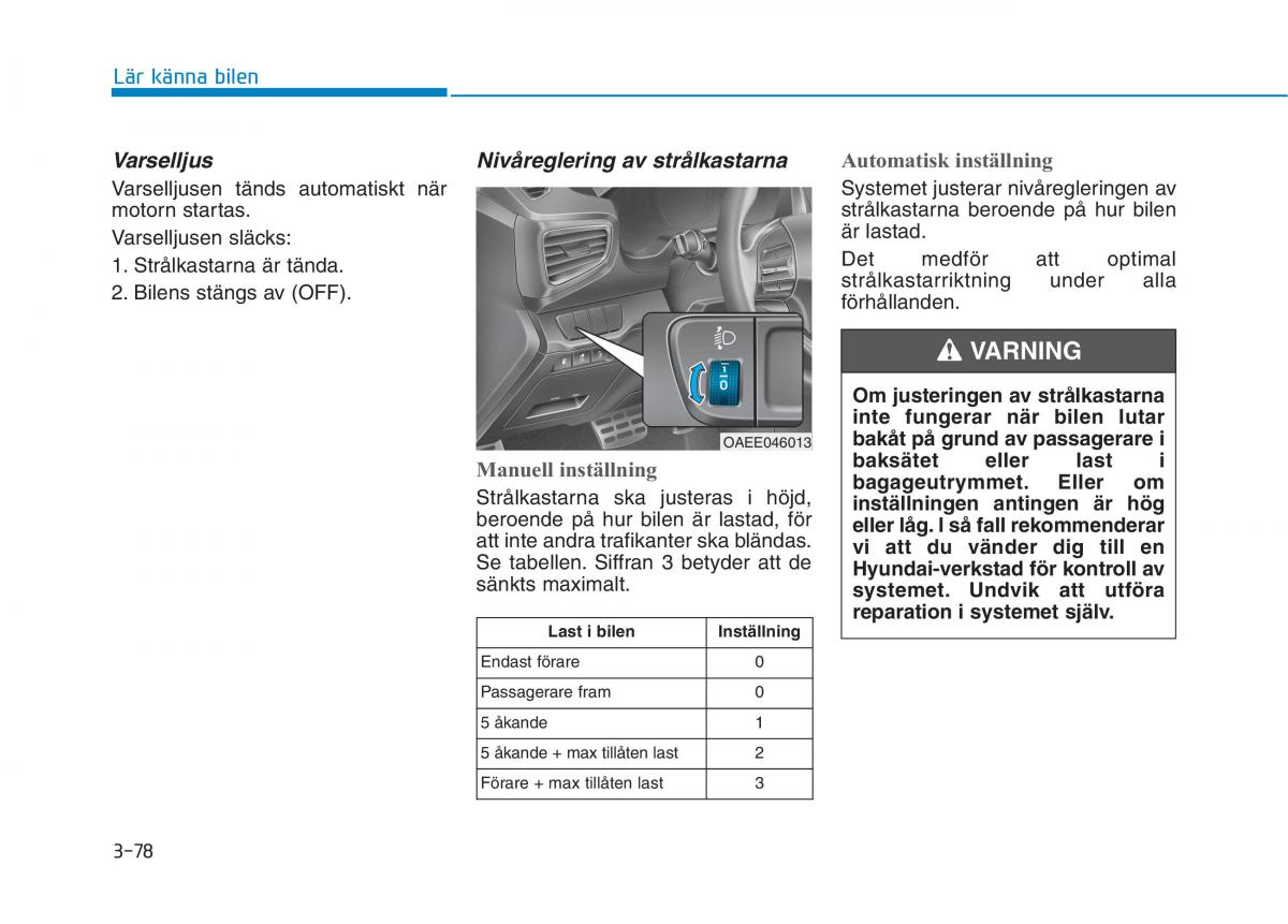 Hyundai Ioniq Electric instruktionsbok / page 202