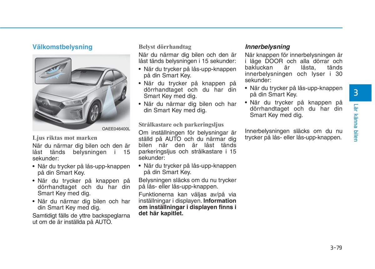 Hyundai Ioniq Electric instruktionsbok / page 203