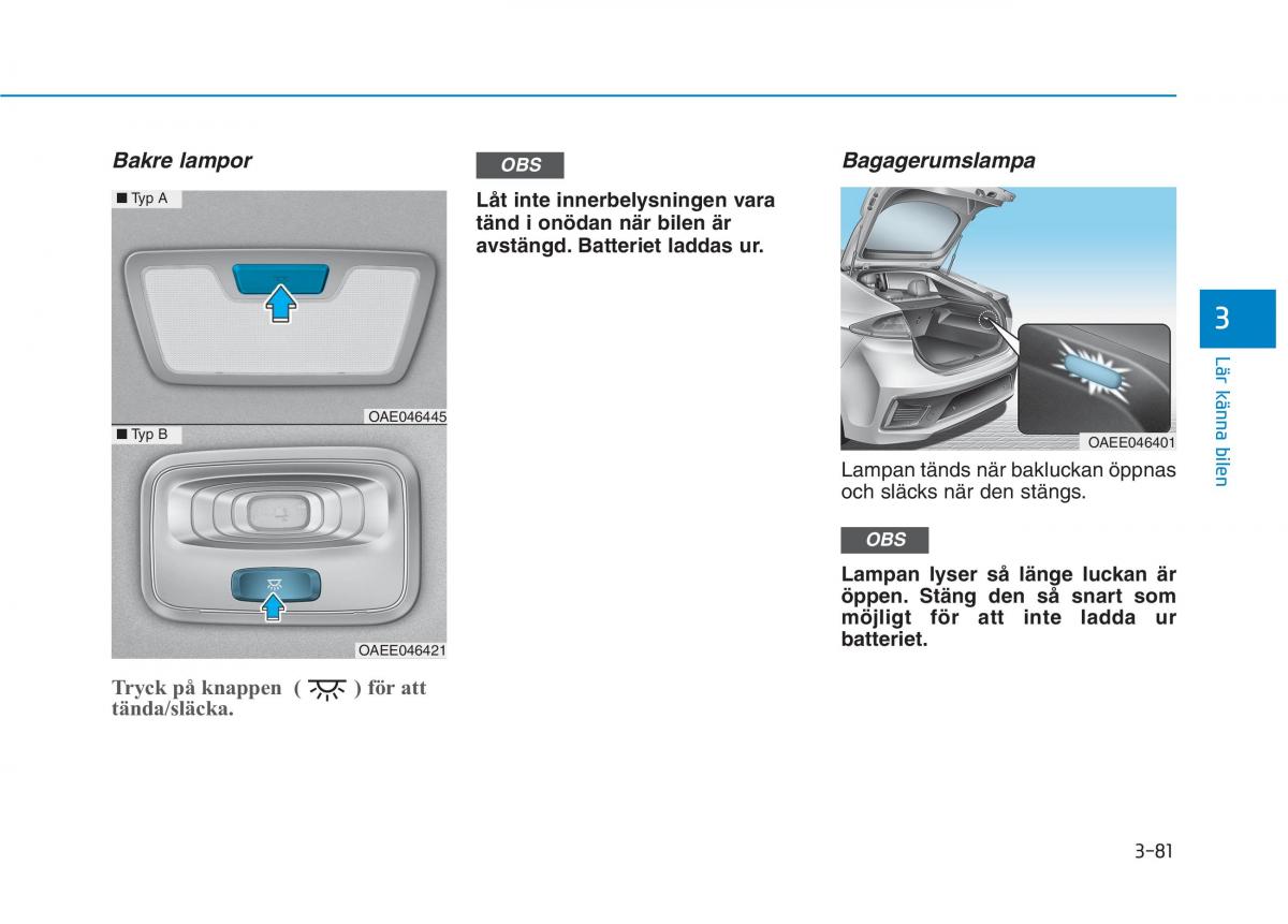 Hyundai Ioniq Electric instruktionsbok / page 205