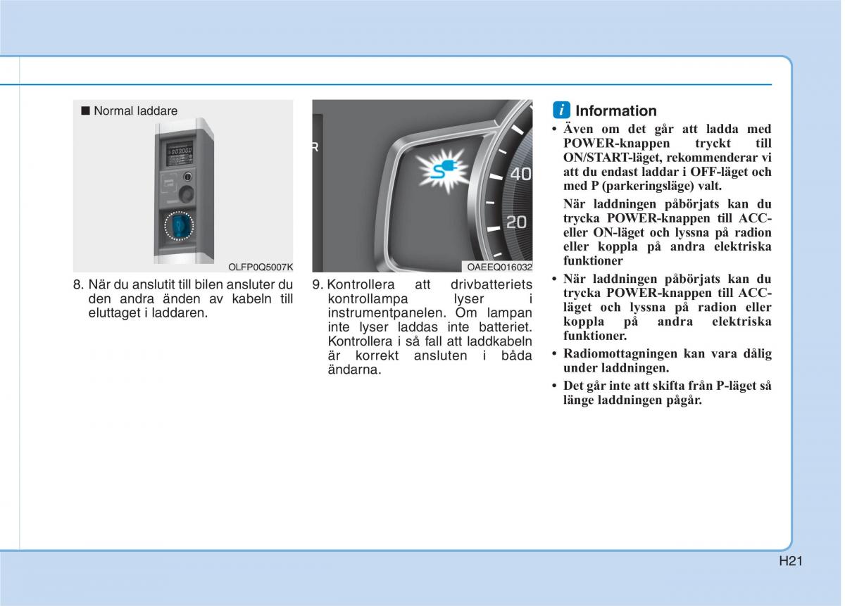 Hyundai Ioniq Electric instruktionsbok / page 28