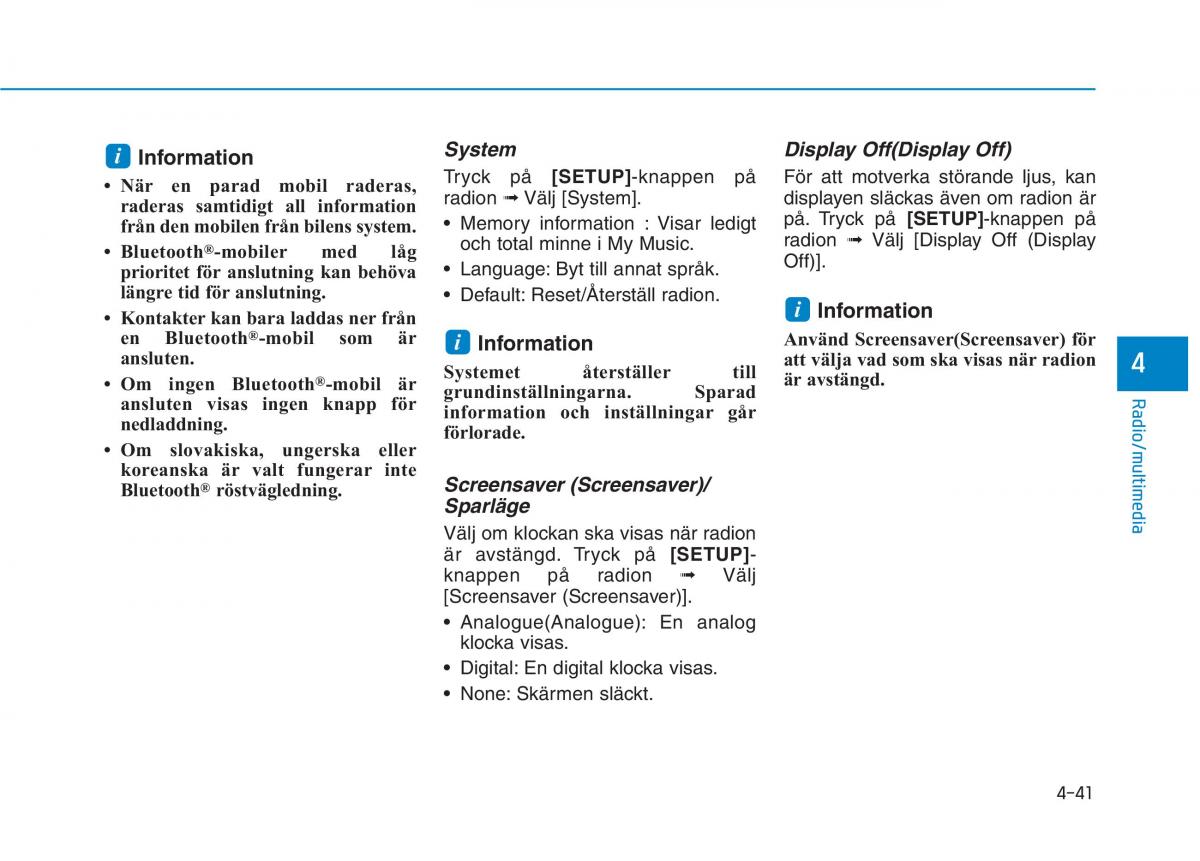 Hyundai Ioniq Electric instruktionsbok / page 284