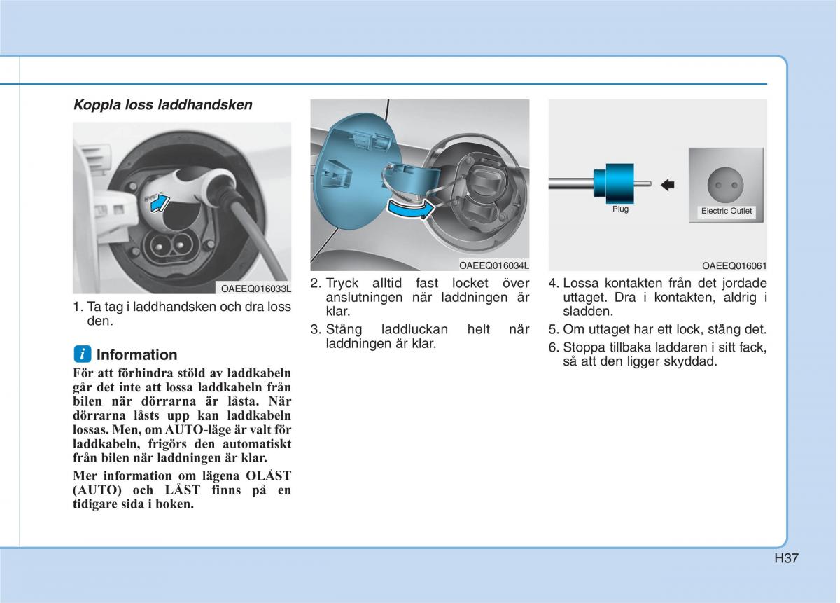 Hyundai Ioniq Electric instruktionsbok / page 44