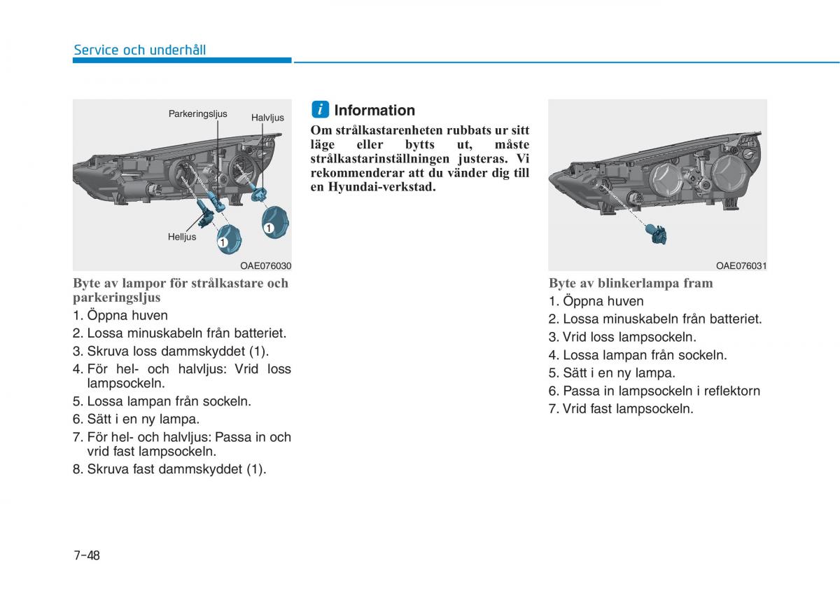 Hyundai Ioniq Electric instruktionsbok / page 447