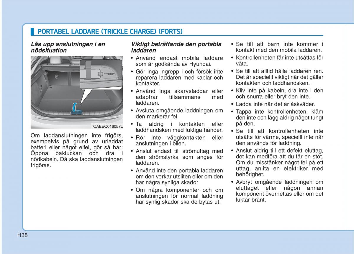 Hyundai Ioniq Electric instruktionsbok / page 45