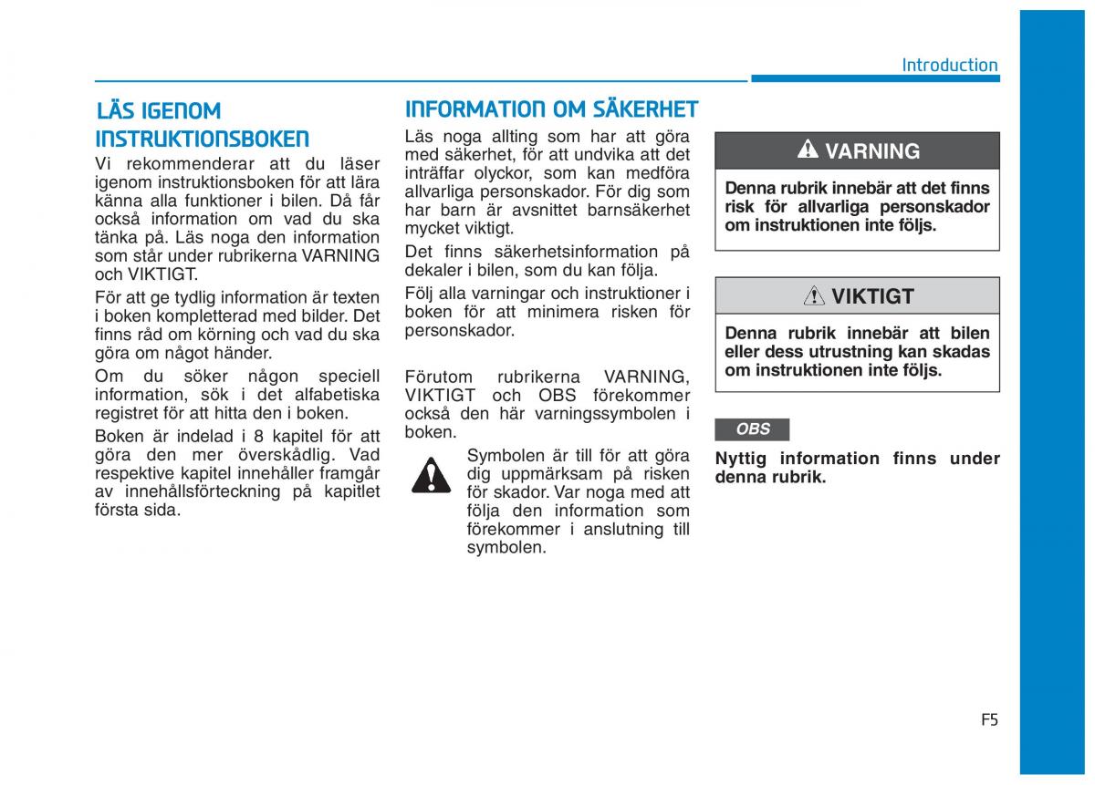 Hyundai Ioniq Electric instruktionsbok / page 5