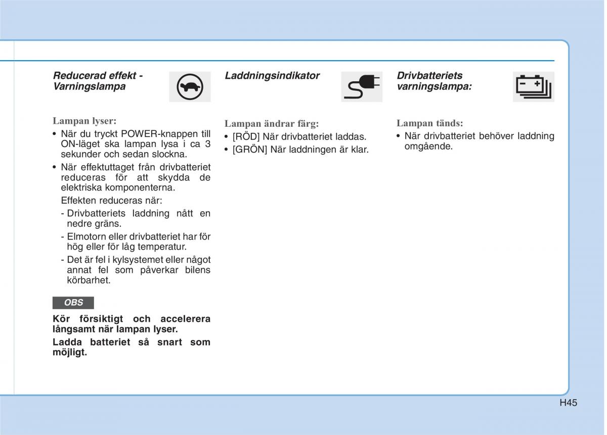 Hyundai Ioniq Electric instruktionsbok / page 52