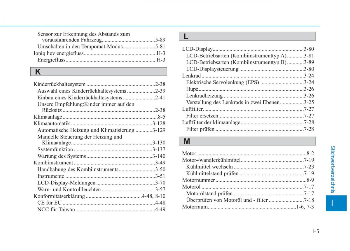 Hyundai Ioniq Hybrid Handbuch / page 568