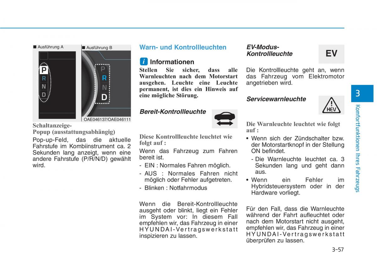 Hyundai Ioniq Hybrid Handbuch / page 167