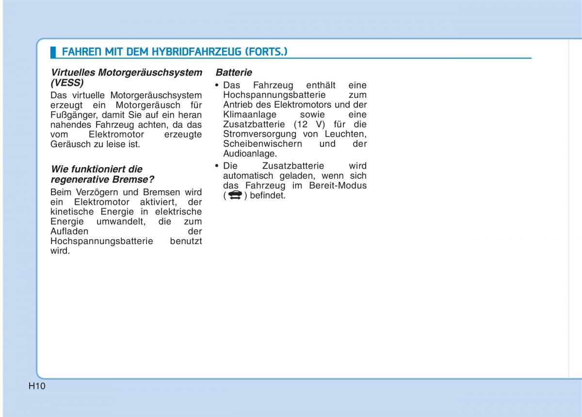 Hyundai Ioniq Hybrid Handbuch / page 21