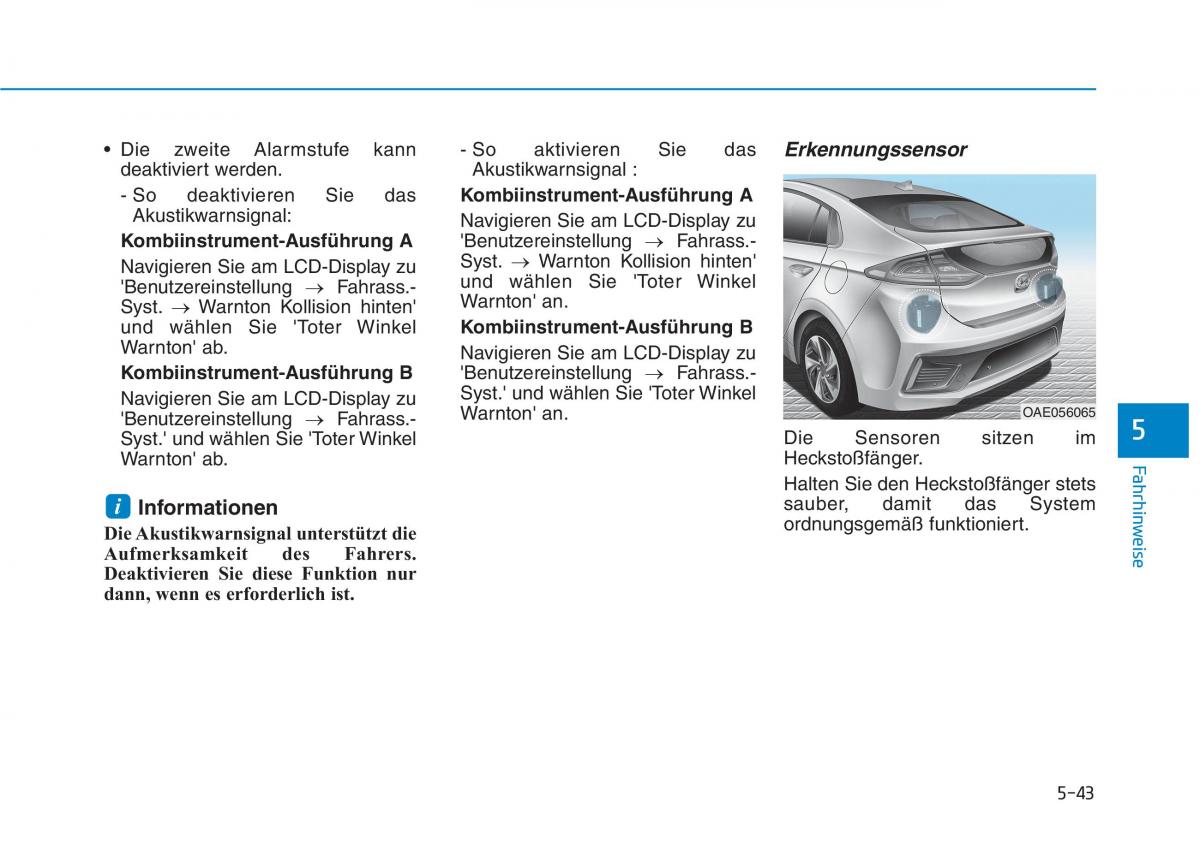 Hyundai Ioniq Hybrid Handbuch / page 358