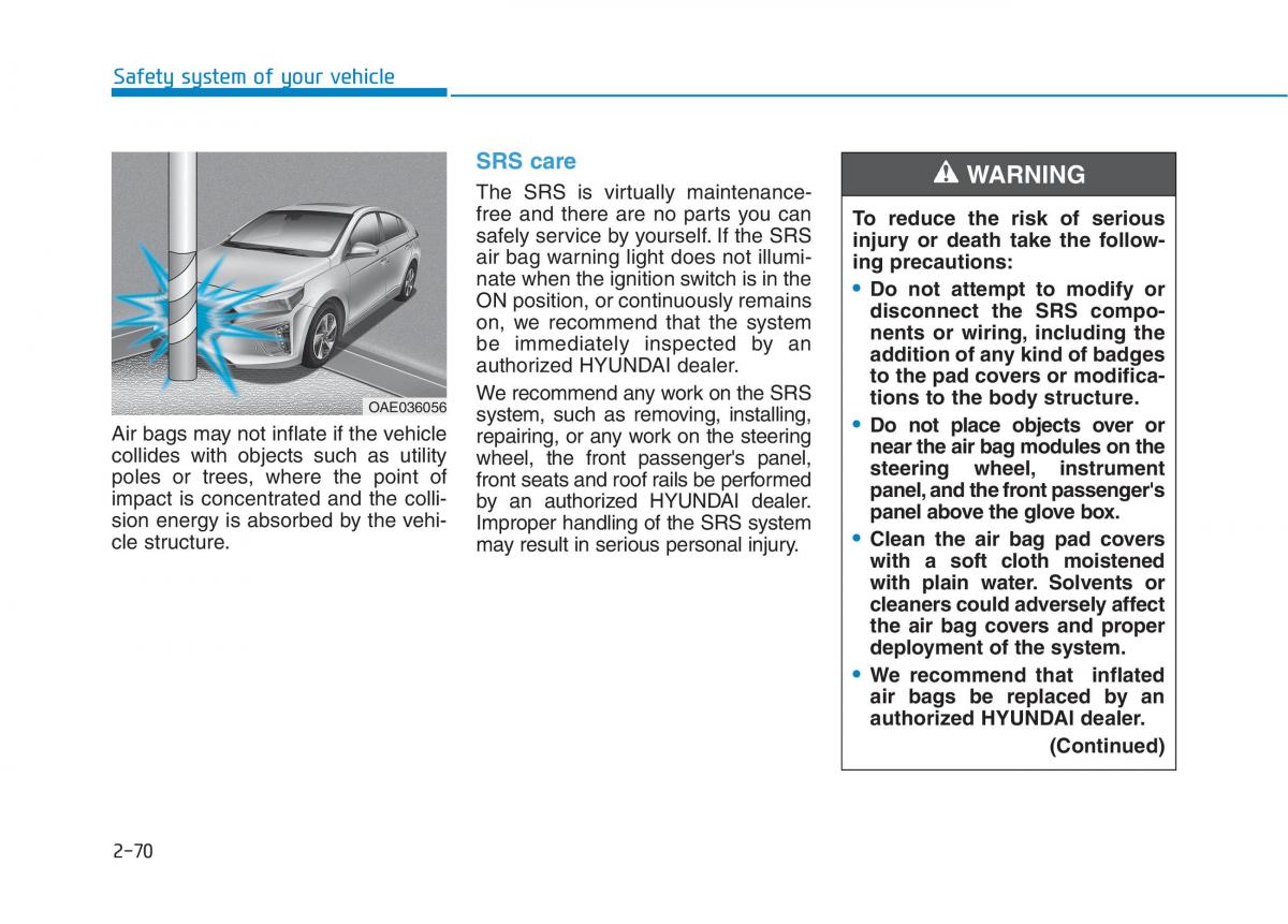 Hyundai Ioniq Hybrid owners manual / page 100