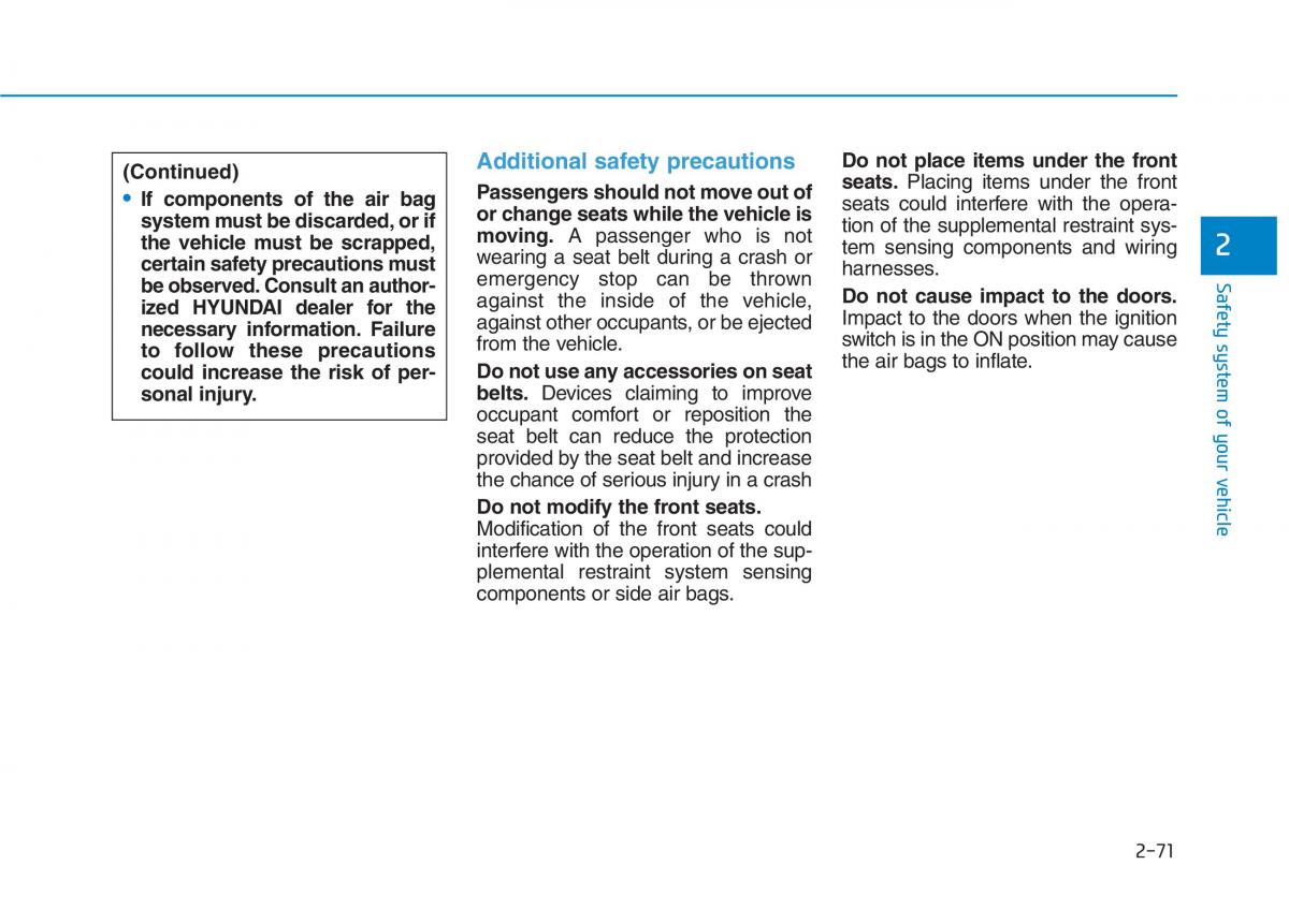 Hyundai Ioniq Hybrid owners manual / page 101