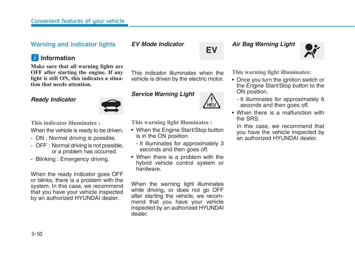 Hyundai Ioniq Hybrid owners manual / page 152