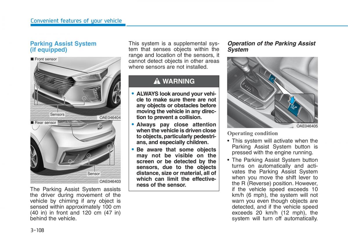 Hyundai Ioniq Hybrid owners manual / page 210