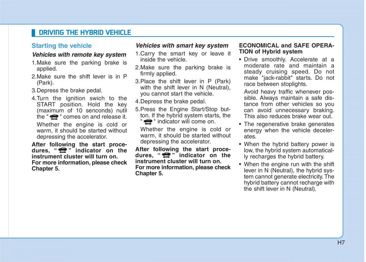 Hyundai Ioniq Hybrid owners manual / page 22