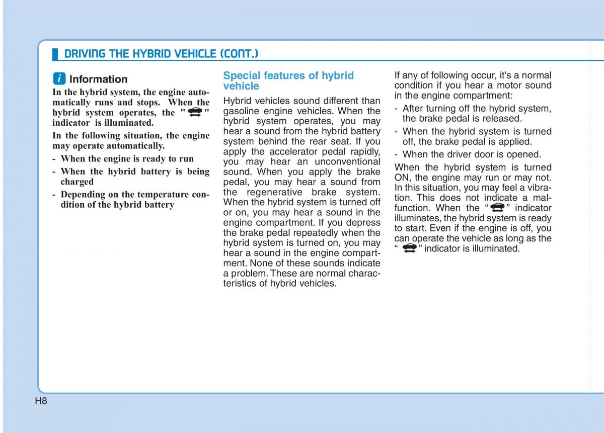 Hyundai Ioniq Hybrid owners manual / page 23