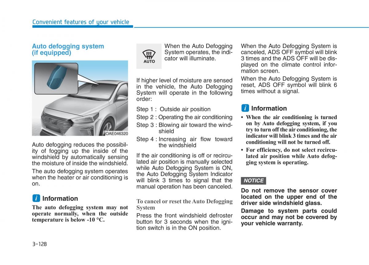 Hyundai Ioniq Hybrid owners manual / page 230